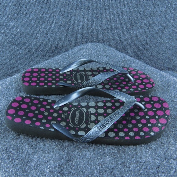Havaianas Women Flip Flop Sandal Shoes Gray Synthetic Size 7-8 Medium - Picture 4 of 7